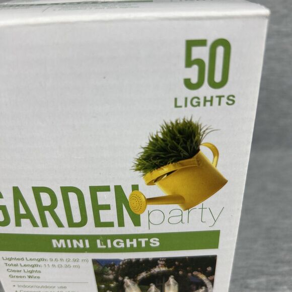 BNIP-Garden Party Mini Lights - 50 Lights Each - New - Indoor Outdoor Pack of 2 - Picture 5 of 10